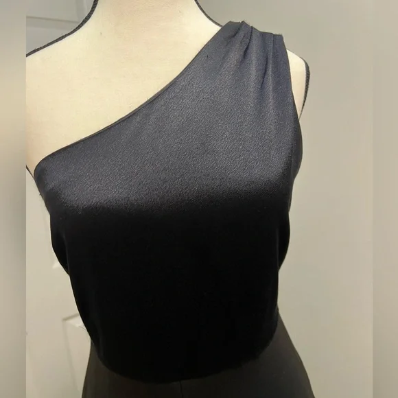 Ted Baker One Shoulder Black Jumpsuit Size 1 New With Tags $375 Retail